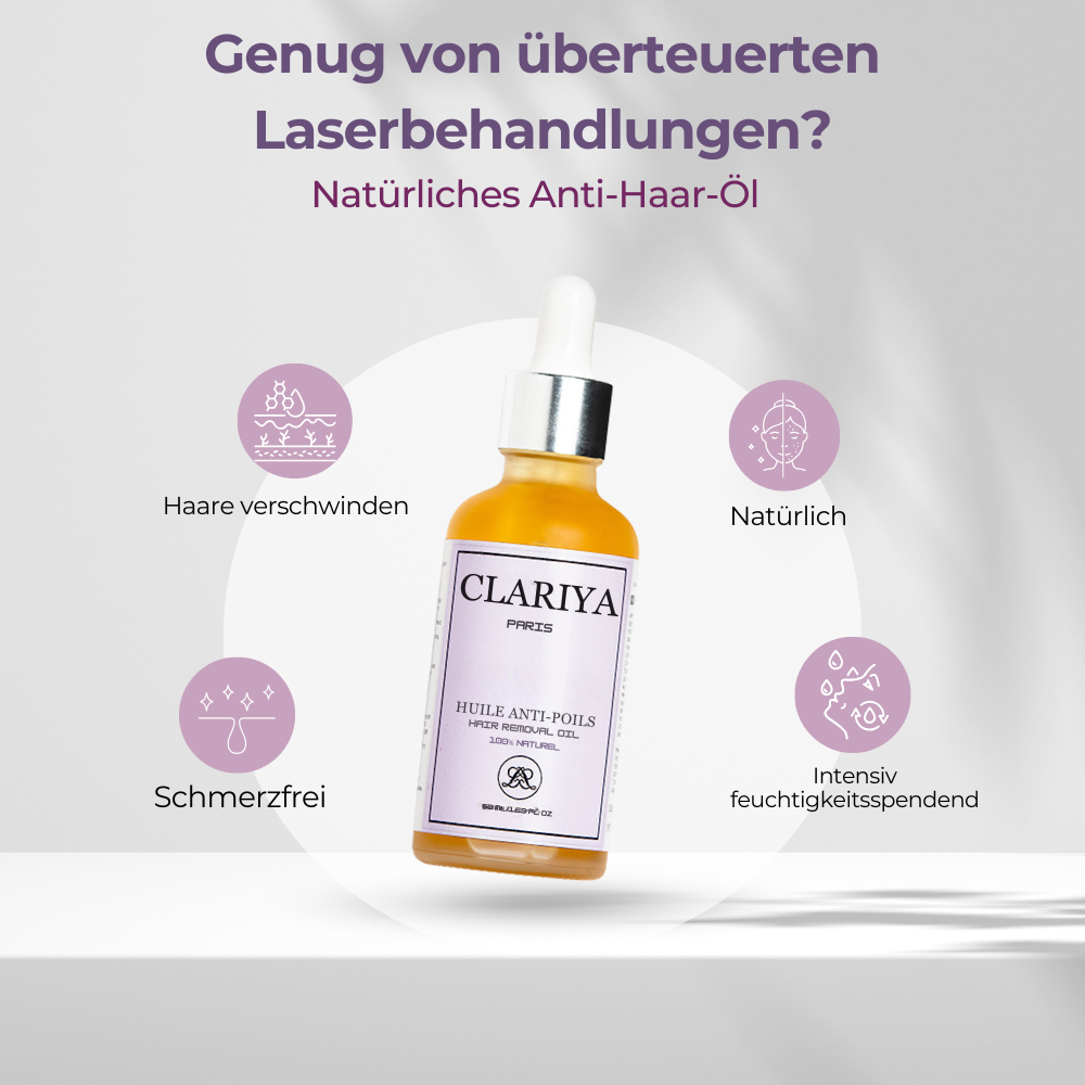 Clariya Paris – Dauerhafte Anti-Haar-Öl