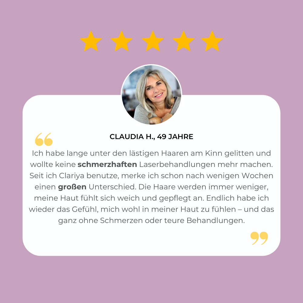Clariya Paris – Dauerhafte Anti-Haar-Öl